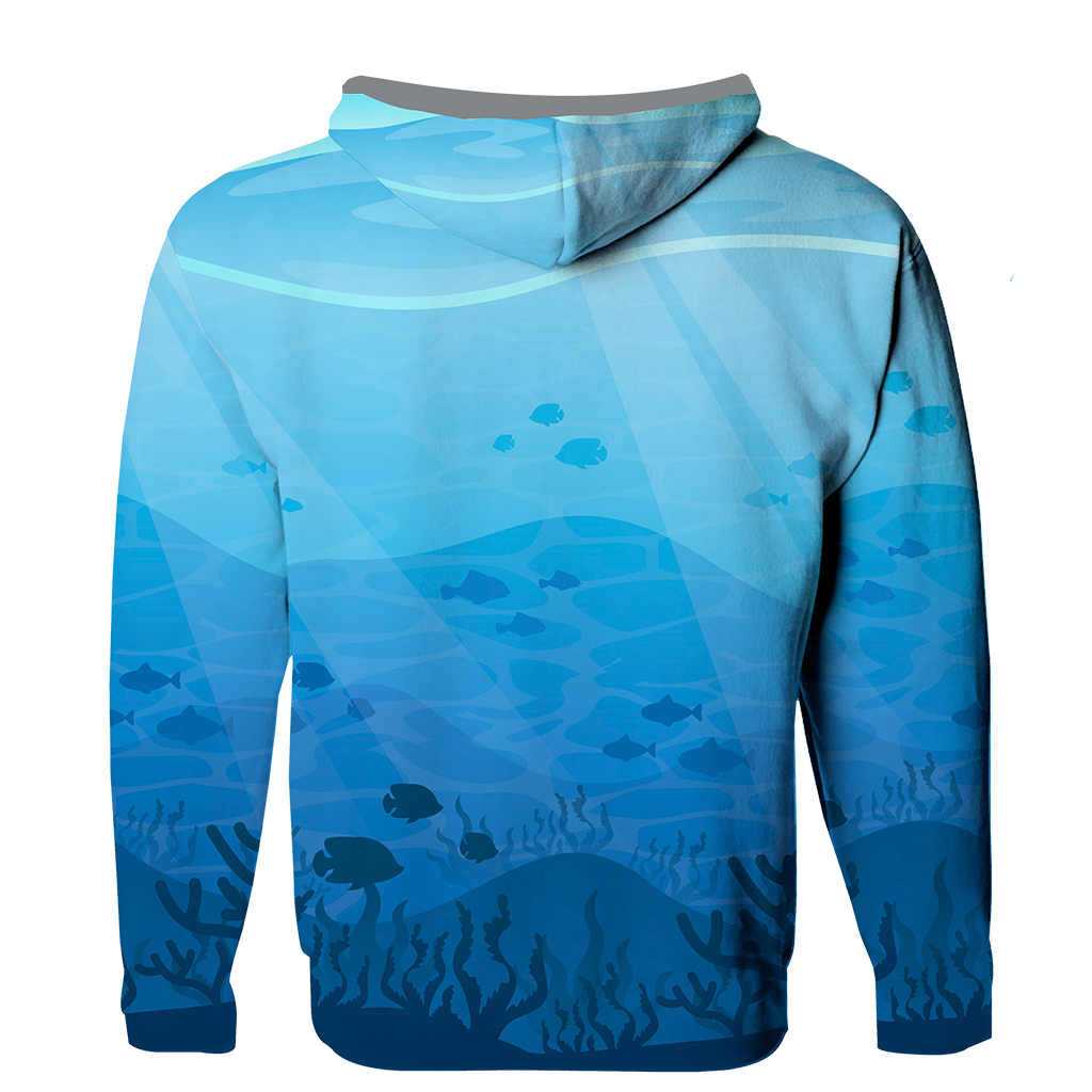 Custom UV/ SPF Hoodie Shirt PRO - Marine Life - Girox Sportswear