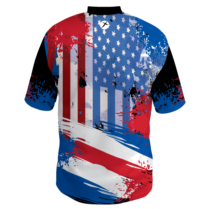 Custom Men’s Bowling Jersey – Patriotic | Girox Sportswear