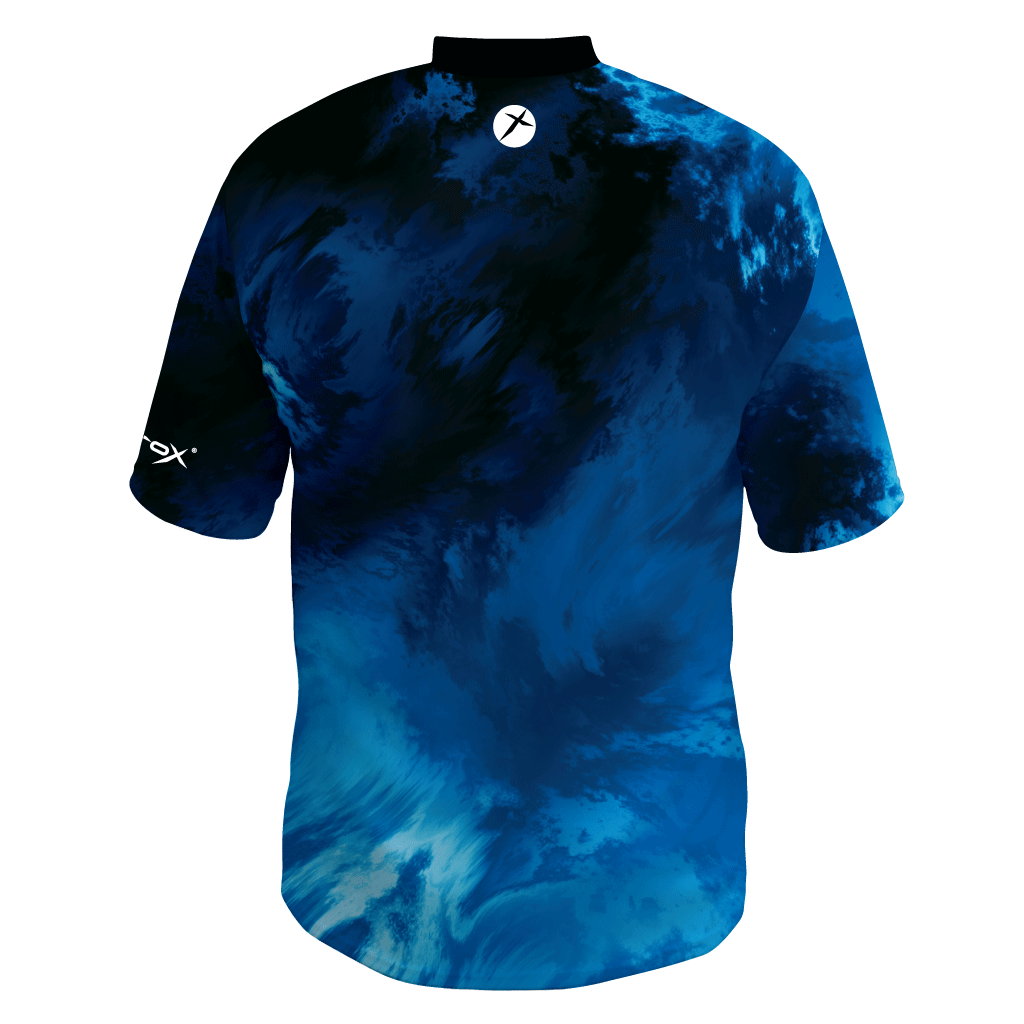 Custom Men’s Bowling Jersey – Light Blue Abstract | Girox Sportswear
