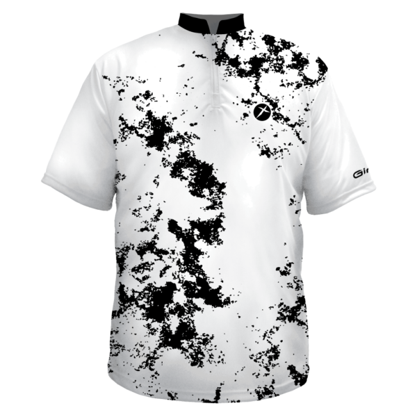 custom bowling jersey black & white 1