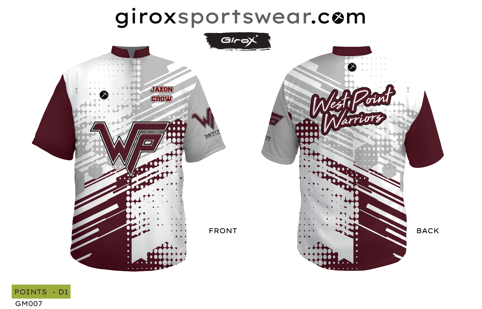 Bowling Jersey - Custom West Point Warriors Oct 2025 - Image 2